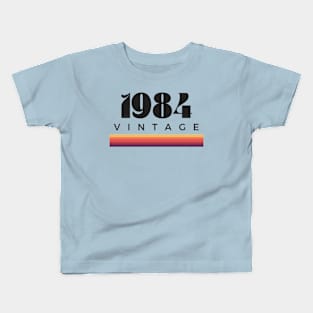 1984 Vintage Stripe Design Kids T-Shirt